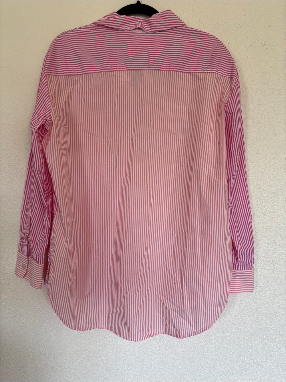 Vtg Poplin pink striped - Picture 4 of 5